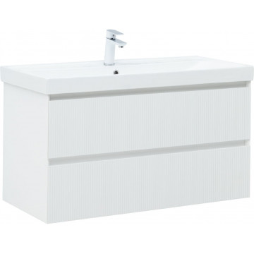 Тумба с раковиной Aquanet Альтера 337157/333270 100 белый матовый