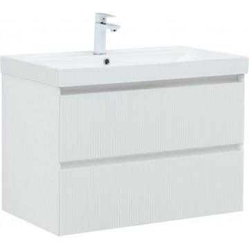 Тумба с раковиной Aquanet Альтера 337156/333268 80 белый матовый