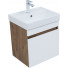 Тумба с раковиной Aquanet Оптима 344790/301802 50 дуб рустикальный/белый