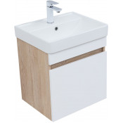 Тумба с раковиной Aquanet Оптима 344798/301802 50 дуб светлый/белый сатин