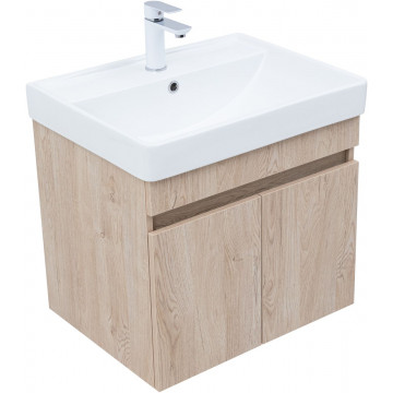 Тумба с раковиной Aquanet Оптима 344803/301803 60 дуб светлый