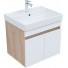 Тумба с раковиной Aquanet Оптима 344799/301803 60 дуб светлый/белый сатин