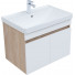 Тумба с раковиной Aquanet Оптима 344800/301804 70 дуб светлый/белый сатин
