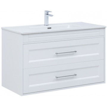 Тумба с раковиной Aquanet Бостон New 306369/254365 100 белый сатин