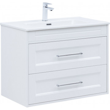 Тумба с раковиной Aquanet Бостон New 306368/254364 80 белый сатин