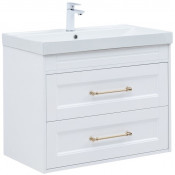 Тумба с раковиной Aquanet Бостон New 347182/254364 80 белый сатин