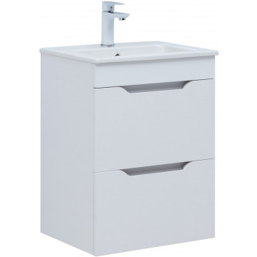 Тумба под раковину Aquanet Практика 347914 50 белый глянец