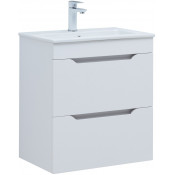 Тумба под раковину Aquanet Практика 347963 60 белый глянец