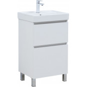 Тумба под раковину Aquanet Вега 344120 50 белый глянец