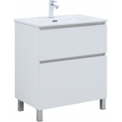 Тумба под раковину Aquanet Вега 344122 70 белый глянец