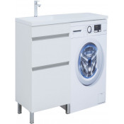 Тумба с раковиной Aquanet Вега 329122/316656 100 L белый глянец