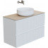 Тумба с раковиной Aquanet Джейн 335426/345771/211284 100 белый матовый