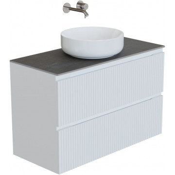 Тумба с раковиной Aquanet Джейн 335426/345773/211284 100 белый матовый