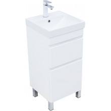 Тумба под раковину Aquanet Слим 346040 40 белый сатин