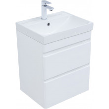 Тумба под раковину Aquanet Слим 346046 50 белый сатин