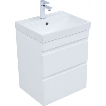 Тумба с раковиной Aquanet Слим 346046/342052 50 белый сатин
