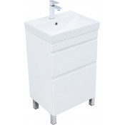 Тумба с раковиной Aquanet Слим 346041/342052 50 белый сатин