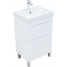 Тумба с раковиной Aquanet Слим 346041/342052 50 белый сатин