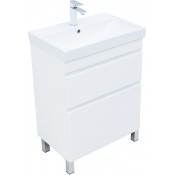 Тумба с раковиной Aquanet Слим 346042/342053 60 белый сатин