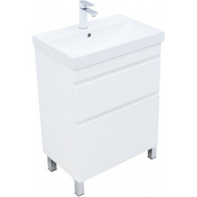 Тумба под раковину Aquanet Слим 346042 60 белый сатин