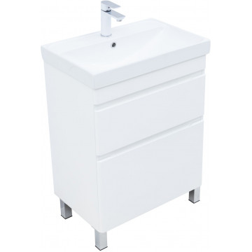 Тумба с раковиной Aquanet Слим 346042/342053 60 белый сатин