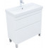Тумба с раковиной Aquanet Слим 346044/342055 80 белый сатин