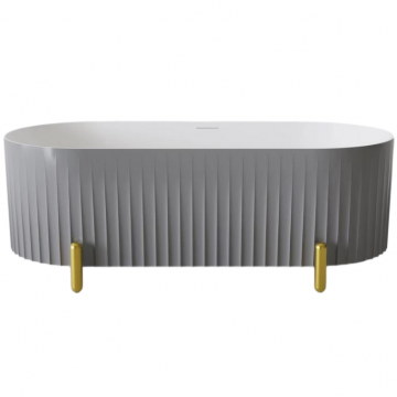 Ванна акриловая Black & White Swan SB310Grey 170x78 серый матовый/белый