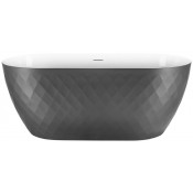 Ванна акриловая Black & White Swan SB320Grey 170x78 серый матовый/белый