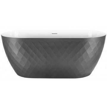 Ванна акриловая Black & White Swan SB320Grey 170x78 серый матовый/белый