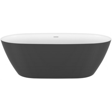 Ванна акриловая Black & White Swan SB330Grey 170x78 серый матовый/белый