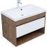Тумба с раковиной Aquanet Тренд 345118/281221 75 дуб рустикальный/белый сатин