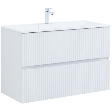 Тумба с раковиной Aquanet Джейн 313288/222717 100 белый матовый