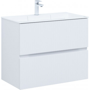 Тумба с раковиной Aquanet Джейн 313286/187094 80 белый матовый