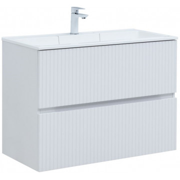Тумба с раковиной Aquanet Джейн 313287/187182 90 белый матовый