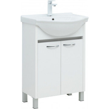 Тумба с раковиной Aquanet Донна 294390/170121 60 белый глянец