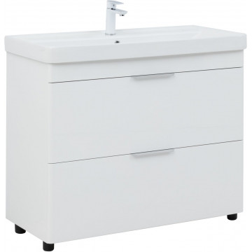 Тумба под раковину Aquanet Ирис new 339257 100 белый глянец