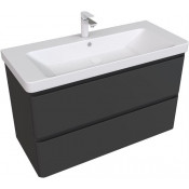 Тумба под раковину Aquanet Эмбер 330470 105 черный матовый