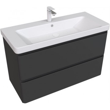 Тумба под раковину Aquanet Эмбер 330470 105 черный матовый