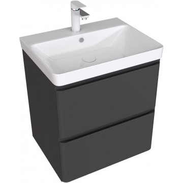 Тумба под раковину Aquanet Эмбер 330466 60 черный матовый