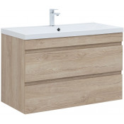 Тумба под раковину Aquanet Нота new 334200 100 дуб светлый