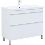 Тумба под раковину Aquanet Нота new 344150 100 белый глянец