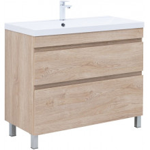 Тумба с раковиной Aquanet Нота new 344149/284116 100 дуб светлый