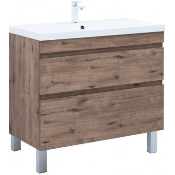 Тумба с раковиной Aquanet Нота new 344148/284116 100 дуб веллингтон табак