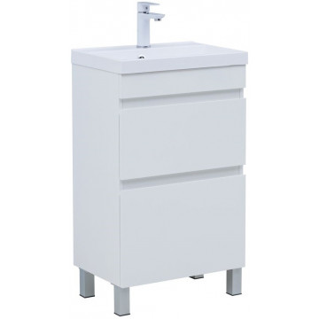 Тумба с раковиной Aquanet Нота new 344138/284237 50 белый глянец