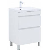 Тумба с раковиной Aquanet Нота new 344141/281220 58 белый глянец