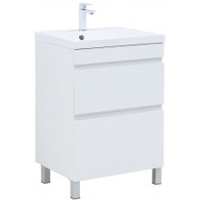 Тумба под раковину Aquanet Нота new 344141 58 белый глянец