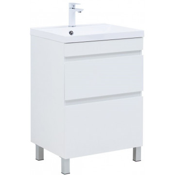 Тумба под раковину Aquanet Нота new 344141 58 белый глянец