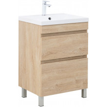 Тумба под раковину Aquanet Нота new 344140 58 дуб светлый