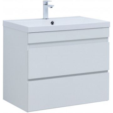 Тумба под раковину Aquanet Нота new 335418 75 белый глянец
