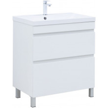 Тумба под раковину Aquanet Нота new 344144 75 белый глянец